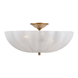 Visual Comfort Rosehill Large Flush Mount in Antique Brass - Products
