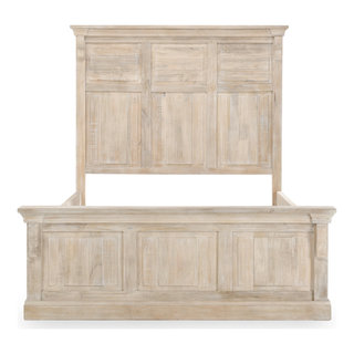Adelaide Mango Wood Bed, White Wash, California King - French Country ...