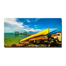 Ready2HangArt - "Beachside Boat Stand" Canvas Art By Bruce Bain - Prints And Posters