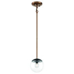 George Kovacs - Outer Limits One Light Mini Pendant, Painted Bronze With Natural Brush - Stylish and bold. Make an illuminating statement with this fixture. An ideal lighting fixture for your home.
