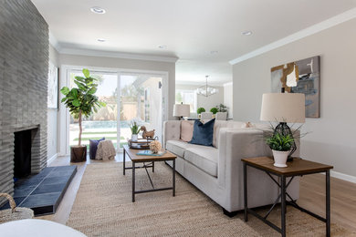 Design ideas for a transitional home design in San Diego.