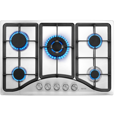 VEVOR Gas Cooktop Stove Top 30" 5 Burners Built-in LPG/NG Convertible