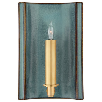 Leeds Small Rectangle Sconce in Oslo Blue