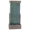 Harmony River Center Mount Water Fountain, Blue Glass, Stainless Steel, Standard