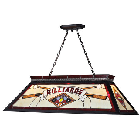 Tiffany Billiard 4-Light Billiard, Matte Black