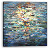 "Abstract Water Reflection" Oil Painting，modern impressionist art
