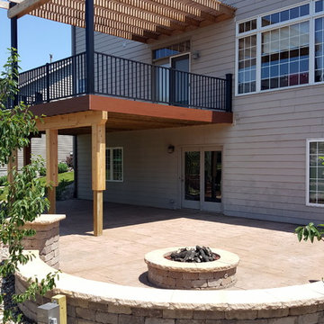 Timbertech Rosewood Deck with Pergola