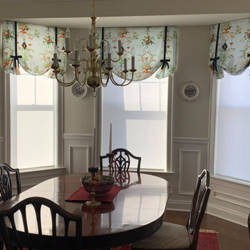 Tailored Roman Valances with Ties