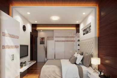 Bedroom - contemporary bedroom idea in Mumbai