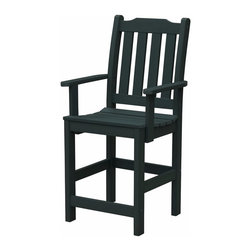 Highwood - Lehigh Counter Height Outdoor Armchair - AD-CHCL2, Charleston Green - Outdoor Bar Stools And Counter Stools