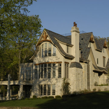 Exterior featuring Oakfield Rustic Rubble Tumbled with Graduated Slate Roof