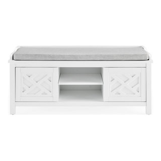 Coventry 45"W Wood Storage Bench, Cushion, Gray - Transitional - Accent And  Storage Benches - by Bolton Furniture, Inc. | Houzz