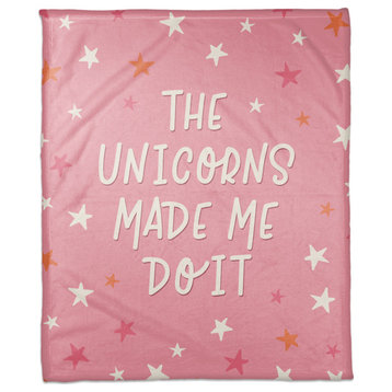 The Unicorns Made Me Do It 50x60 Coral Fleece Blanket