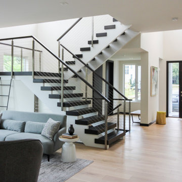 Project #70 | Open-Riser Staircase with Cable Railing