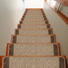M Mod-Arte, Nova Collection Stair Treads, Rubber Backing Non-Slip, Beige 1, 8.5" X 30", Set of 13