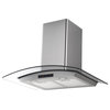 36" Stainless Steel Wall Hood With Arched Glass