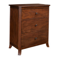 3-Drawer Small Chest, Mahogany Finish