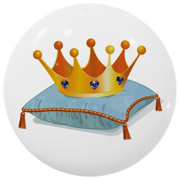 Crown On Pillow Ceramic Cabinet Drawer Knob