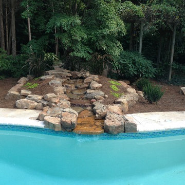 natural stone water feature