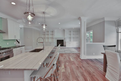Inspiration for a transitional kitchen remodel in Boston