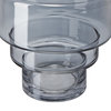 Benzara BM285601 Alma 14" Vase, Geometric Design, Silver Luster Glass Frame