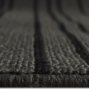 Striped Loop Berber Carpet Charcoal