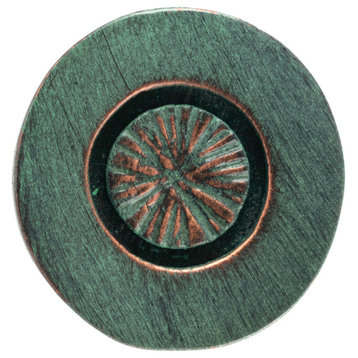 Shield Pewter Cabinet Hardware Knob, Copper