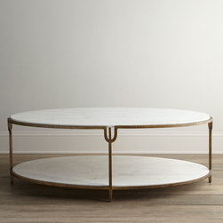 "Olivia" Marble-Top Coffee Table - Coffee Tables