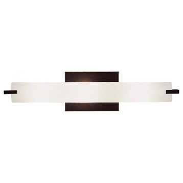 Tube 3-Light Bath, Dark Restoration Bronze With Etched Opal Glass