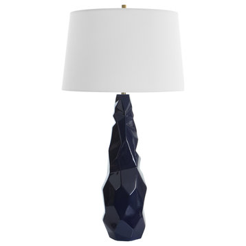 Kavos Geometric Blue Table Lamp