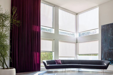 Example of a trendy family room design in Dallas