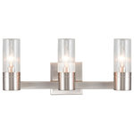 Livex Lighting - Midtown Bath Light, Brushed Nickel - The Midtown three light bath fixture in brushed nickel finish with clear ribbed glass shade offers a mix of the classic and the modern. Perfect for a contemporary home or a traditional entryway, this transitional fixture is as versatile as it is appealing.