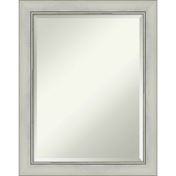 Flair Silver Patina Beveled Bathroom Wall Mirror - 22 x 28 in.