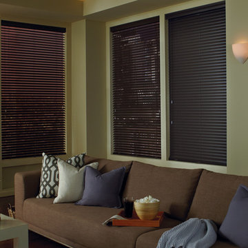 BLACK MINI BLINDS - ALUMINUM BLINDS - Hunter Douglas MACRO BLINDS