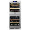 84 Bottle Dual Zone Wine Cooler Built-in With Compressor Stainless