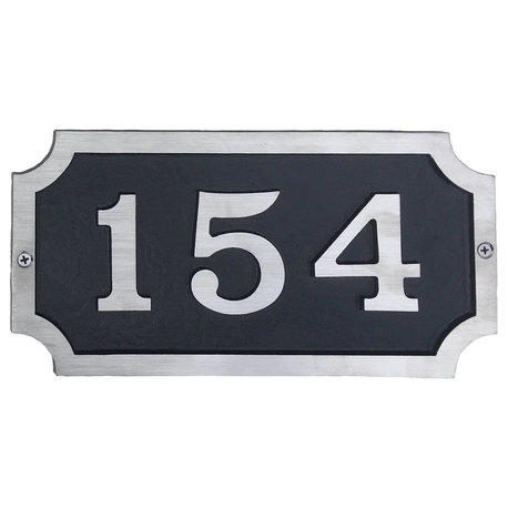 Address Plaque Solid Aluminum William House Sign, Bold Font
