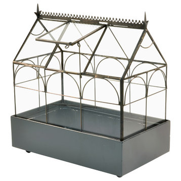 H Potter Plant Terrarium Container Wardian Case Indoor Glass Planter