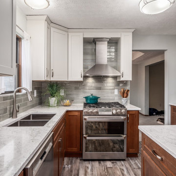 Transitional Hybrid Kitchen Remodel Done in a Two-Tone Color