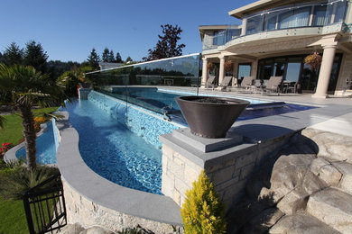 Inspiration for a world-inspired swimming pool in Vancouver.