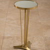 Global Views French Moderne Side Table, Antique Brass/Mirror