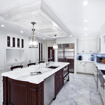 Modern transitional white kitchen West Orange, NJ