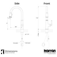 Karran KKF330 1-Handle Pull Down Dual Function Sprayer Faucet, Matte Black
