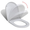 Vidaxl Soft-Close Toilet Seat With Quick-Release Design White Square