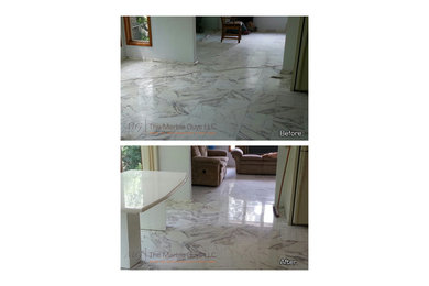 Wihte Carrara Floor_Lippage Removal