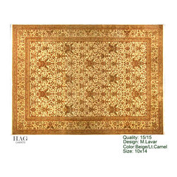 H.A.G. Hand Knotted Carpet 15/15 Quality Beige/Lt. Camel - Floor Rugs