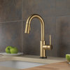 Delta Trinsic Pull-Down Bar/Prep Faucet, Touch2O Technology, Champagne Bronze