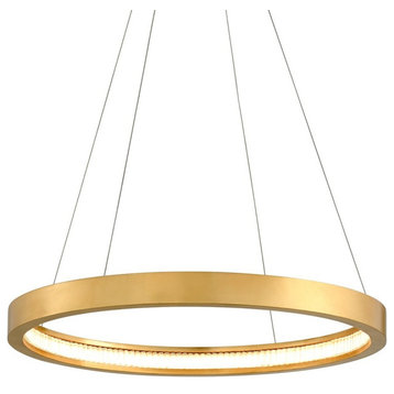 Corbett Lighting Jasmine 1-Light Pendant Gold Leaf