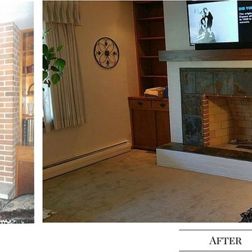 Brick Fireplace Remodel