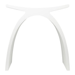 Cygni Resin Bath Stool- White Matte Finish - Products