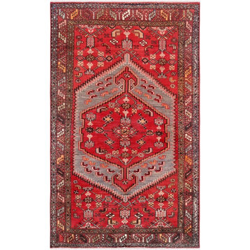 Pasargad Vintage AZ Collection Hand-Knotted Leather Area Rug, 4'3"x7'2"